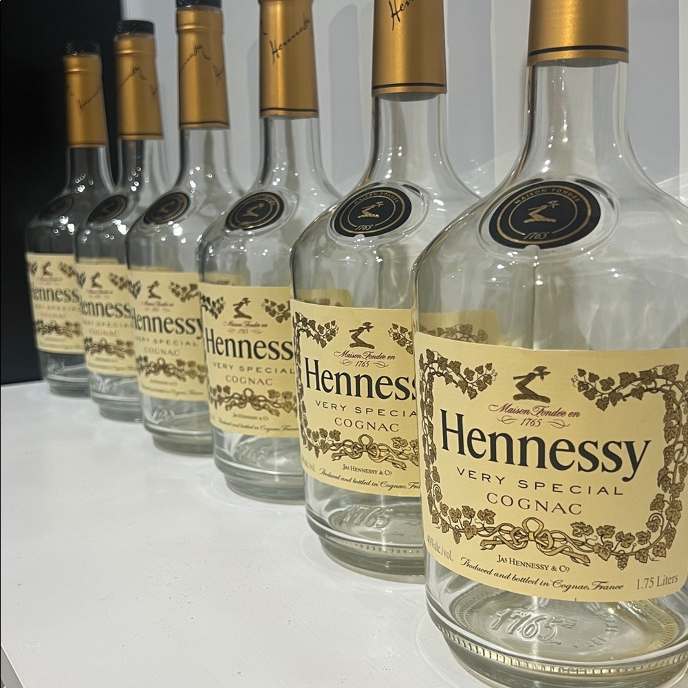 Hennessy Decorative Bottle Set - Gold Accents